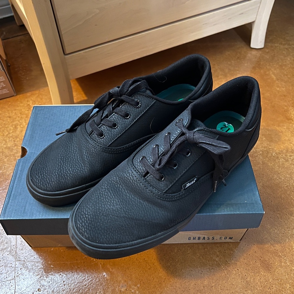 Bass Black Leather Men’s Shoes size 12